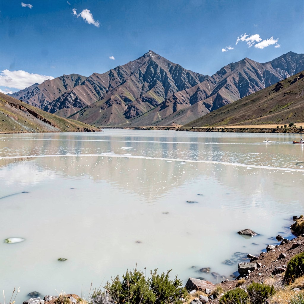 AI-generated illustration of Poopó Lake