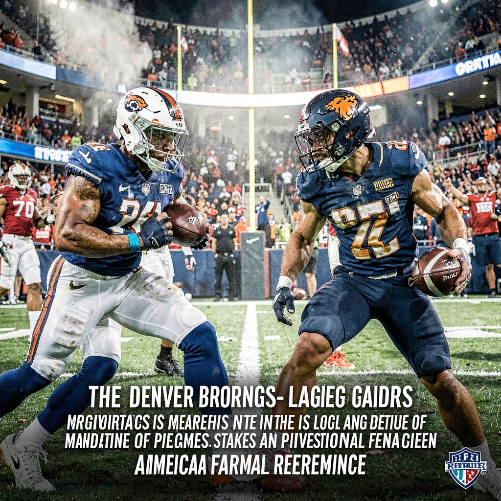 AI-generated illustration of Denver Broncos–Las Vegas Raiders rivalry