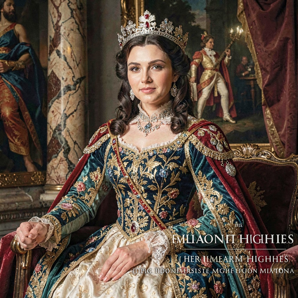 AI-generated illustration of Her Imperial Highness