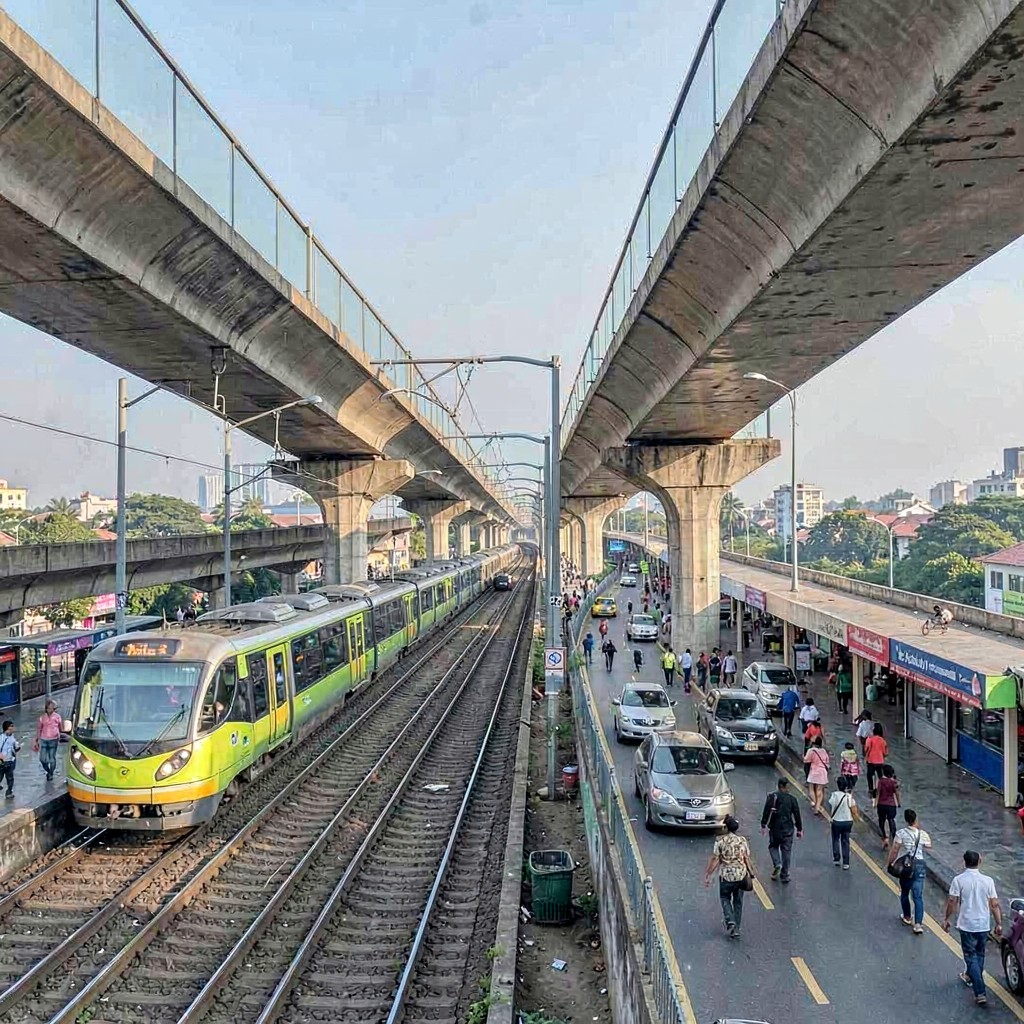 AI-generated illustration of Hyderabad Metro