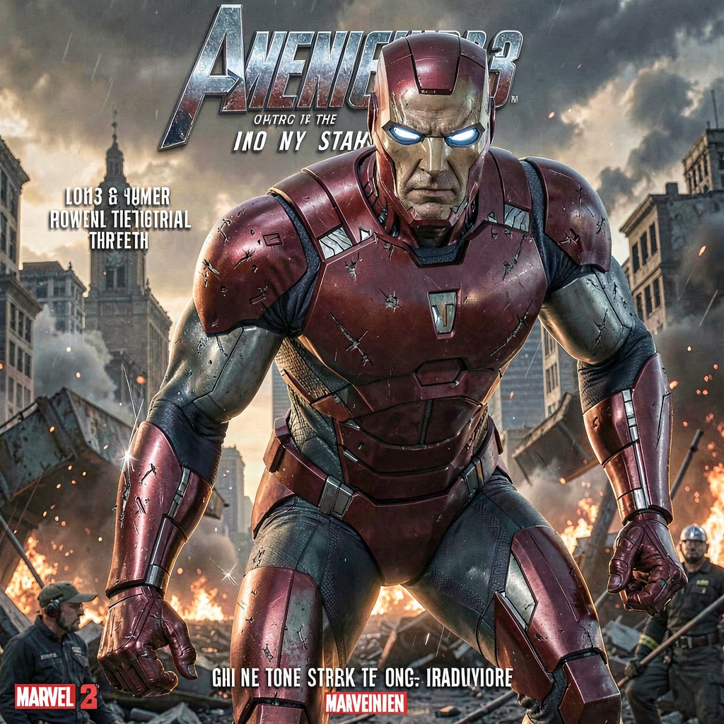 AI-generated illustration of Iron Man 3