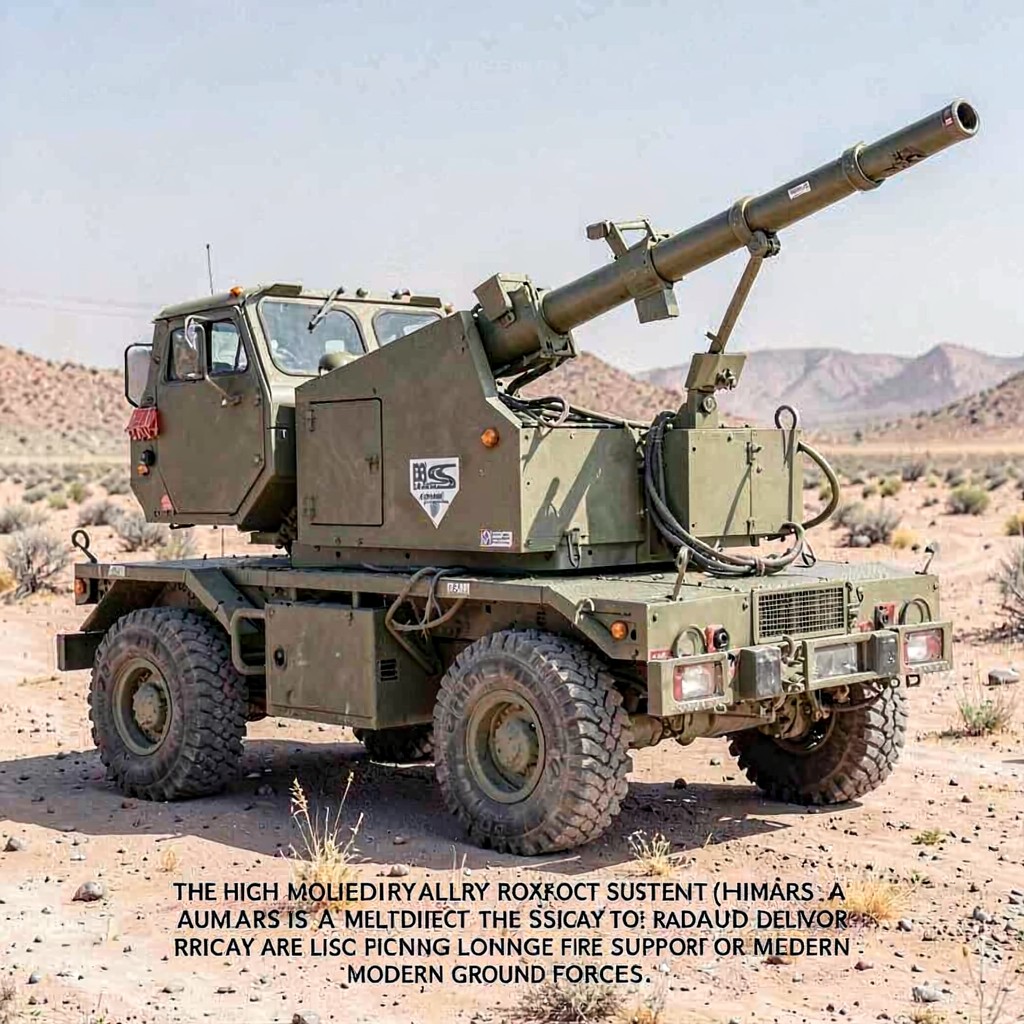 AI-generated illustration of High Mobility Artillery Rocket System