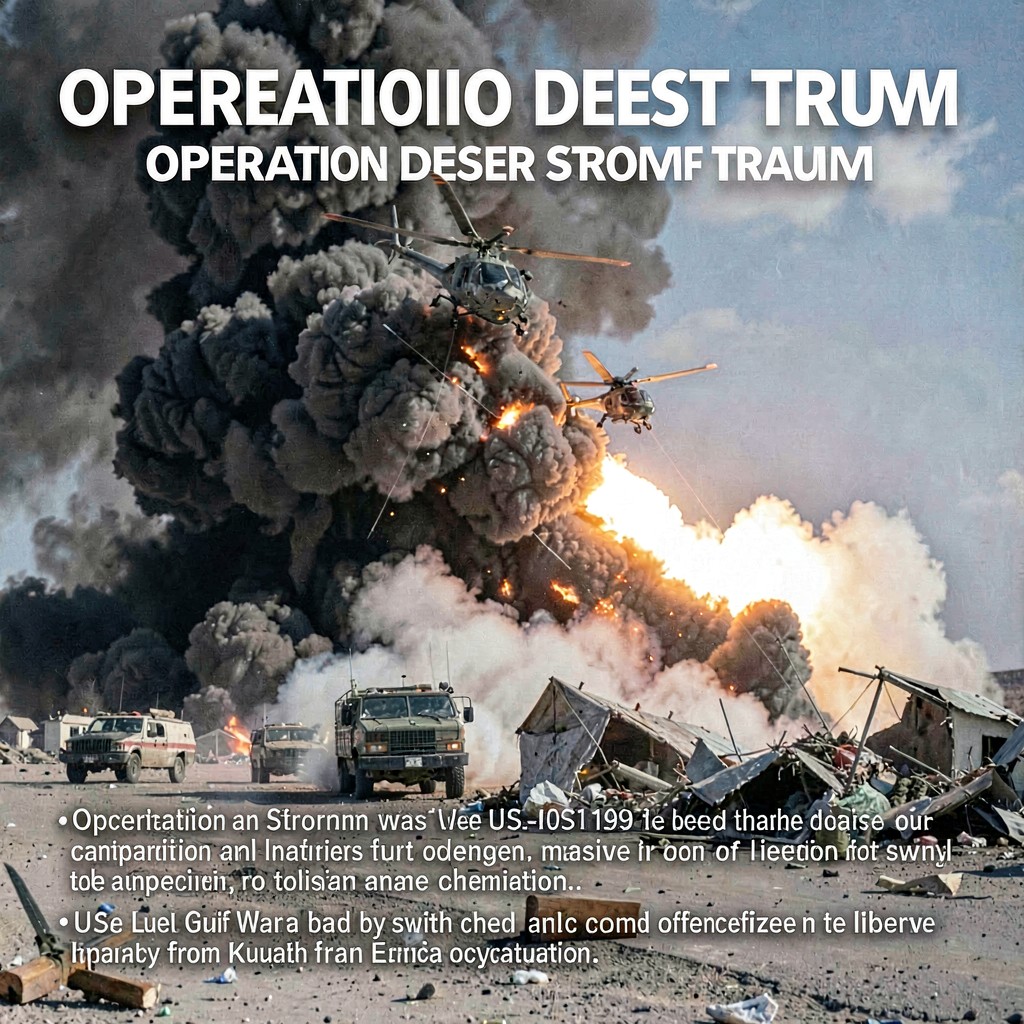 AI-generated illustration of Operation Desert Storm
