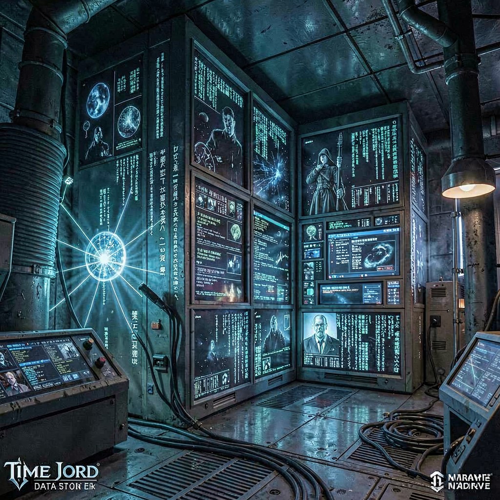 AI-generated illustration of Matrix (Time Lord data store)