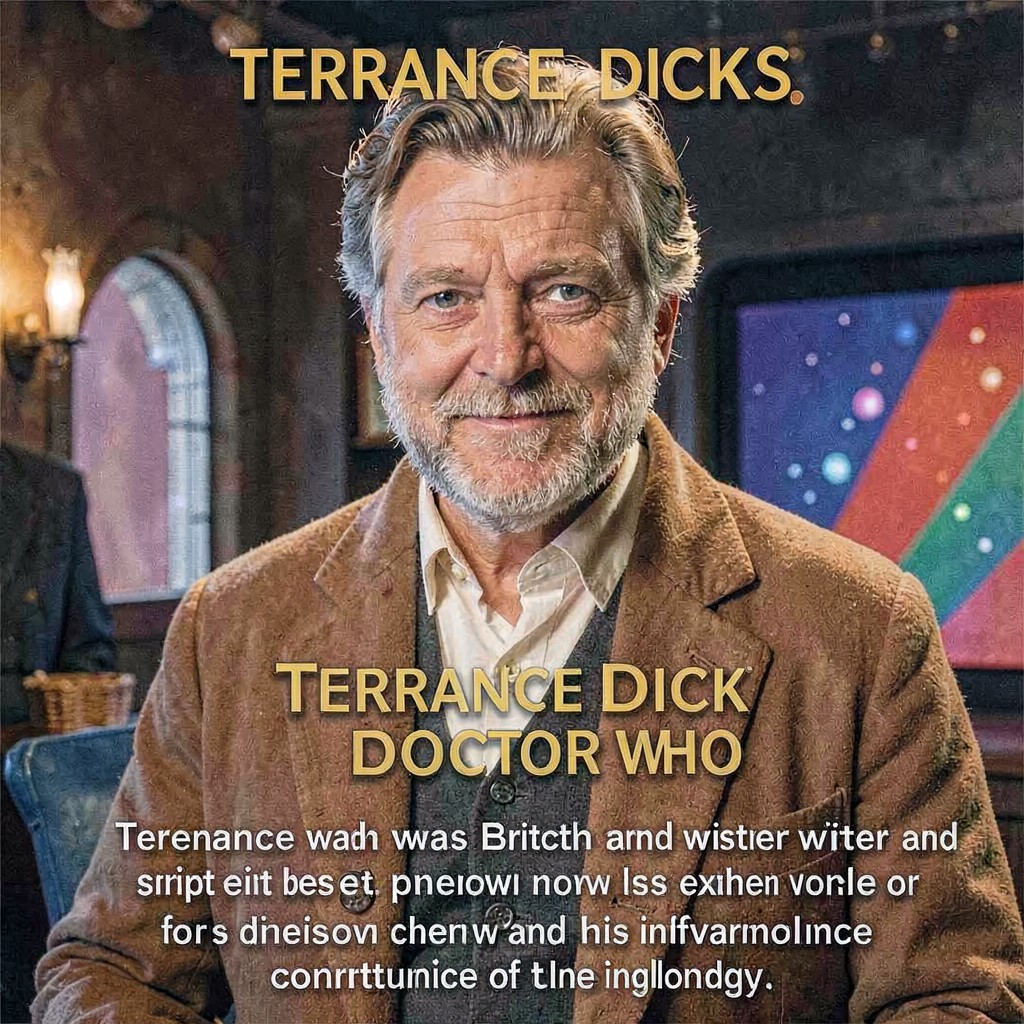AI-generated illustration of Terrance Dicks