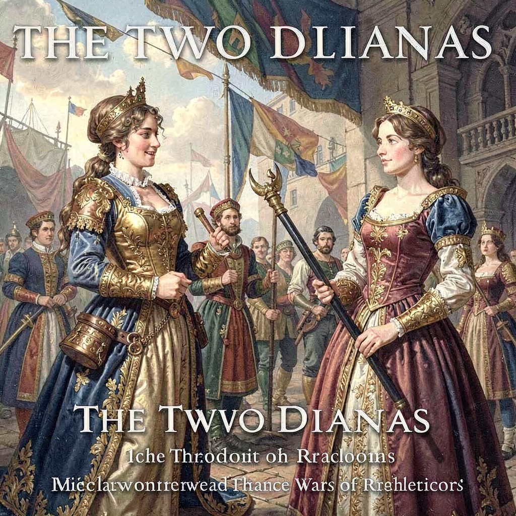 AI-generated illustration of The Two Dianas