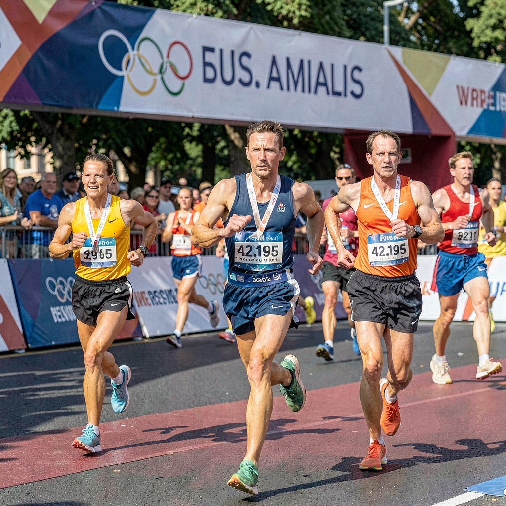 AI-generated illustration of Olympic Games Marathon