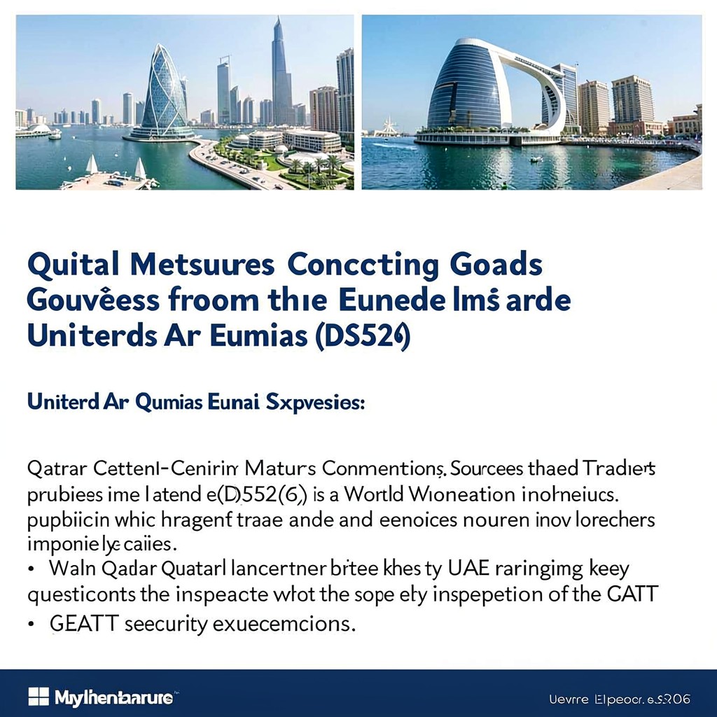 AI-generated illustration of Qatar – Certain Measures Concerning Goods and Services from the United Arab Emirates (DS526)