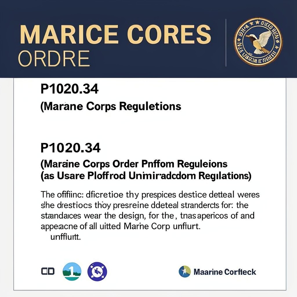 AI-generated illustration of Marine Corps Order P1020.34 (Marine Corps Uniform Regulations)