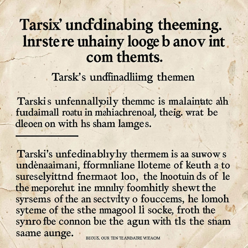 AI-generated illustration of Tarski's undefinability theorem