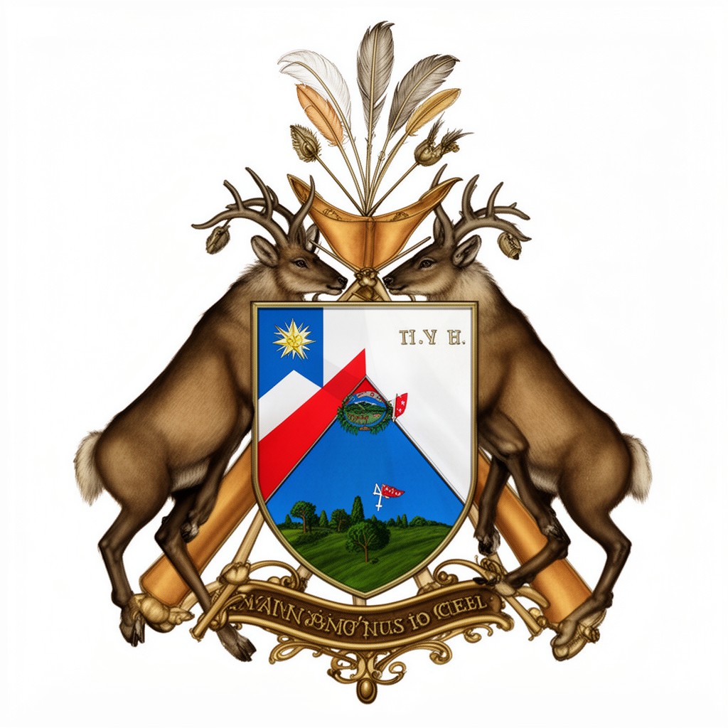 AI-generated illustration of Coat of arms of Chile