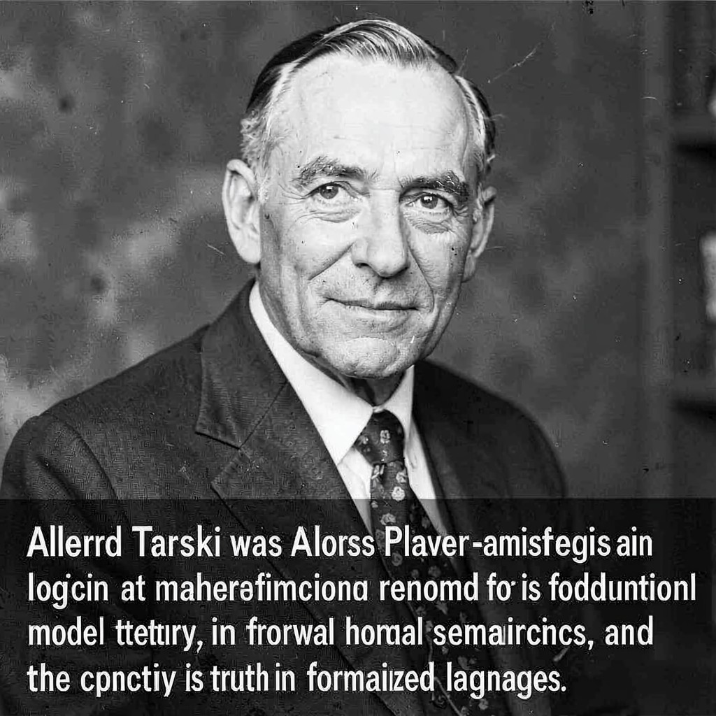 AI-generated illustration of Alfred Tarski