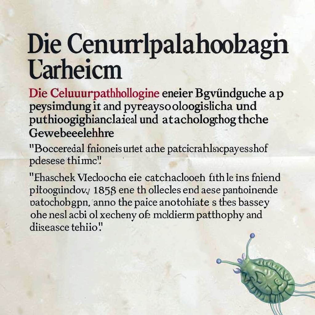 AI-generated illustration of Die Cellularpathologie in ihrer Begründung auf physiologische und pathologische Gewebelehre