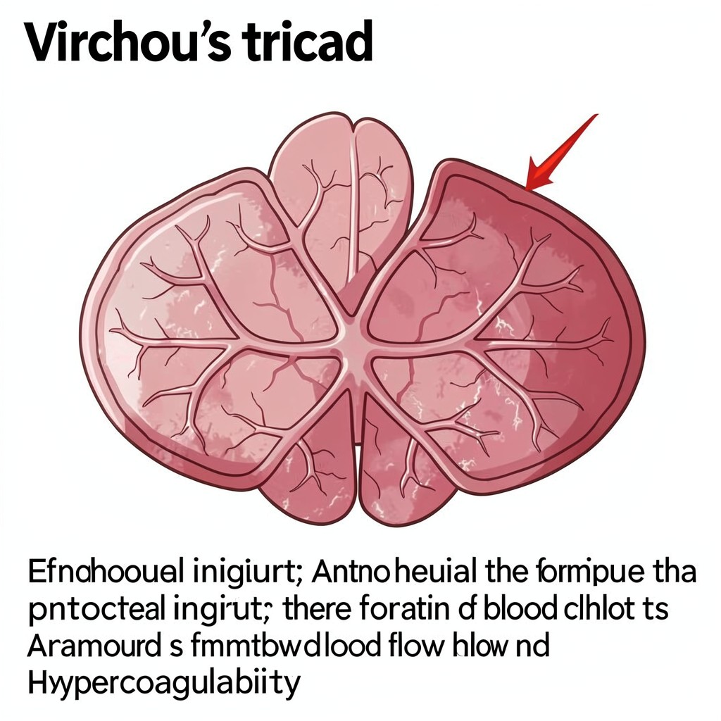 AI-generated illustration of Virchow's triad
