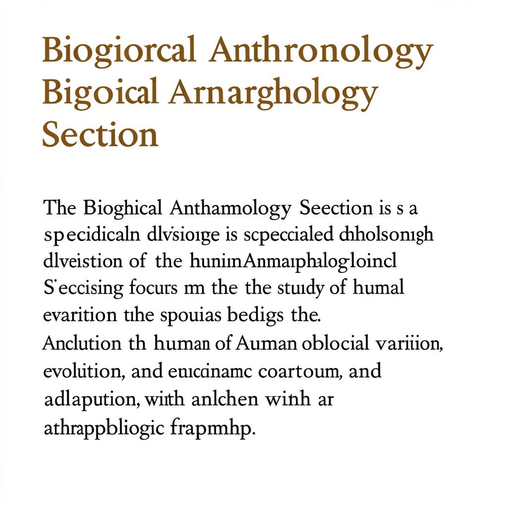 AI-generated illustration of Biological Anthropology Section