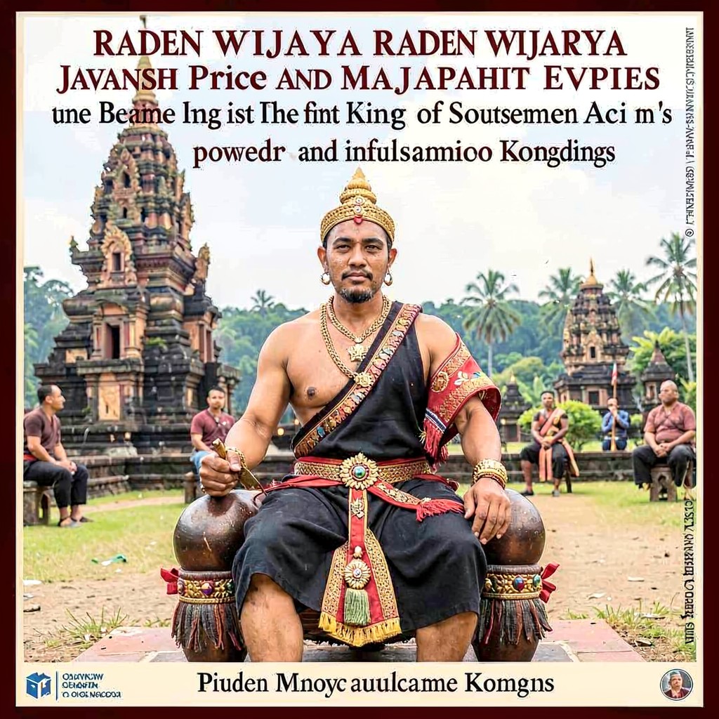 AI-generated illustration of Raden Wijaya