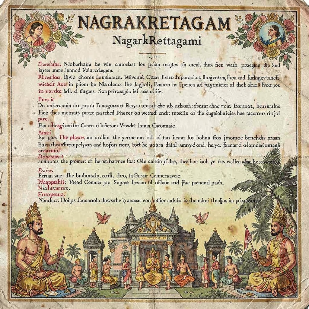 AI-generated illustration of Nagarakretagama