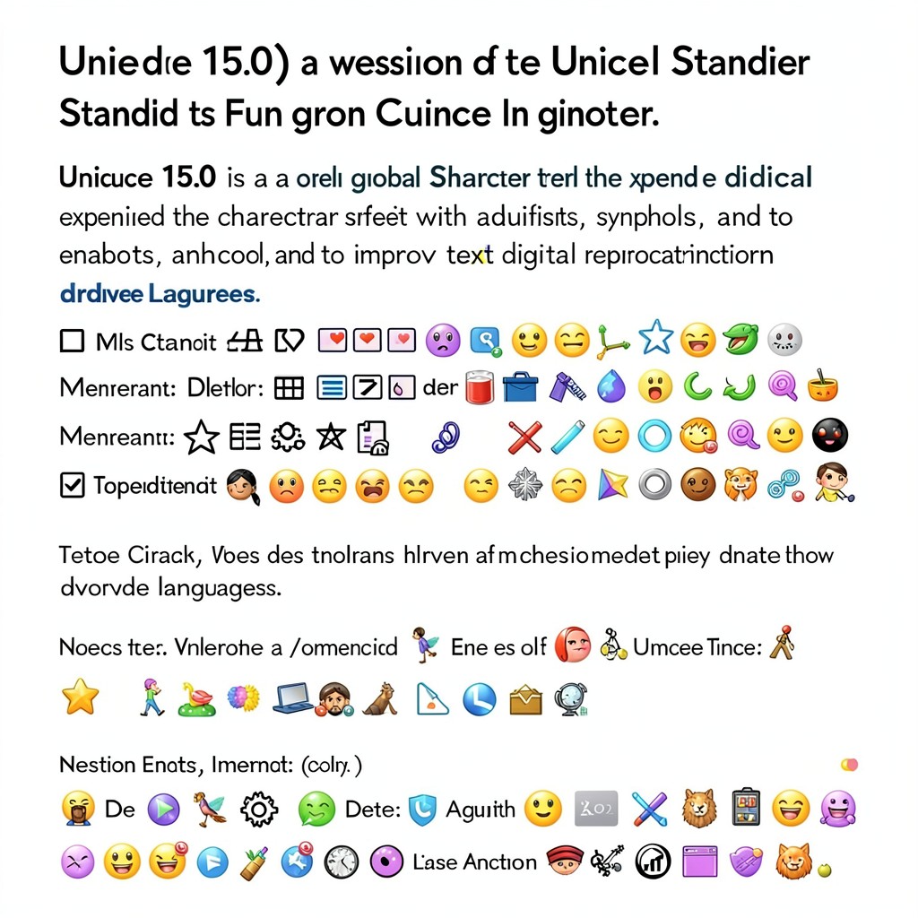 AI-generated illustration of Unicode 15.0