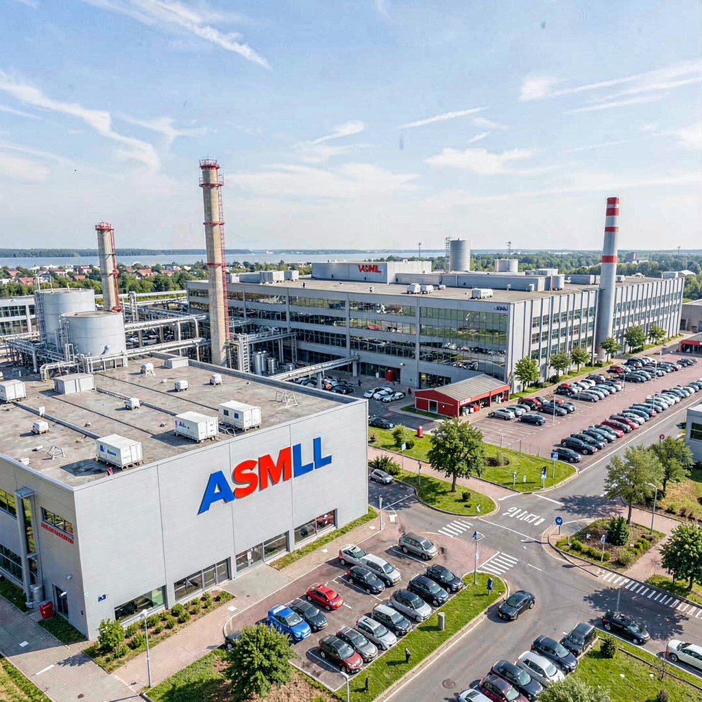 AI-generated illustration of ASML (nearby Veldhoven, economic cluster)