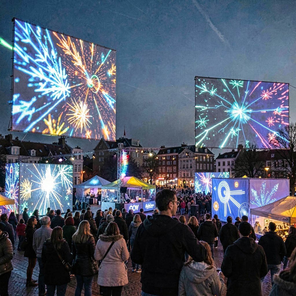 AI-generated illustration of GLOW light festival