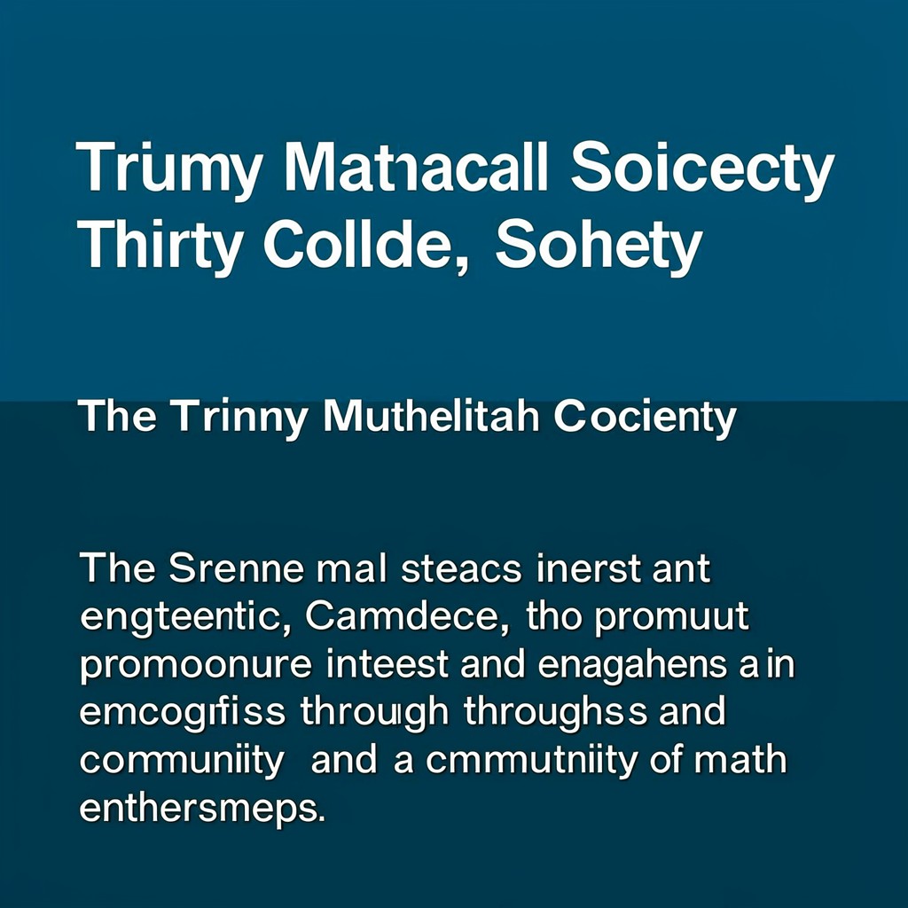 AI-generated illustration of Trinity Mathematical Society
