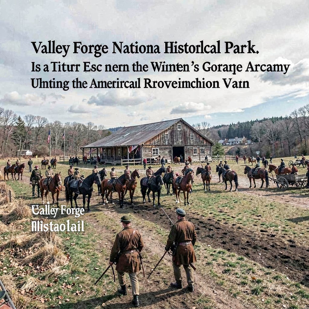 AI-generated illustration of Valley Forge National Historical Park