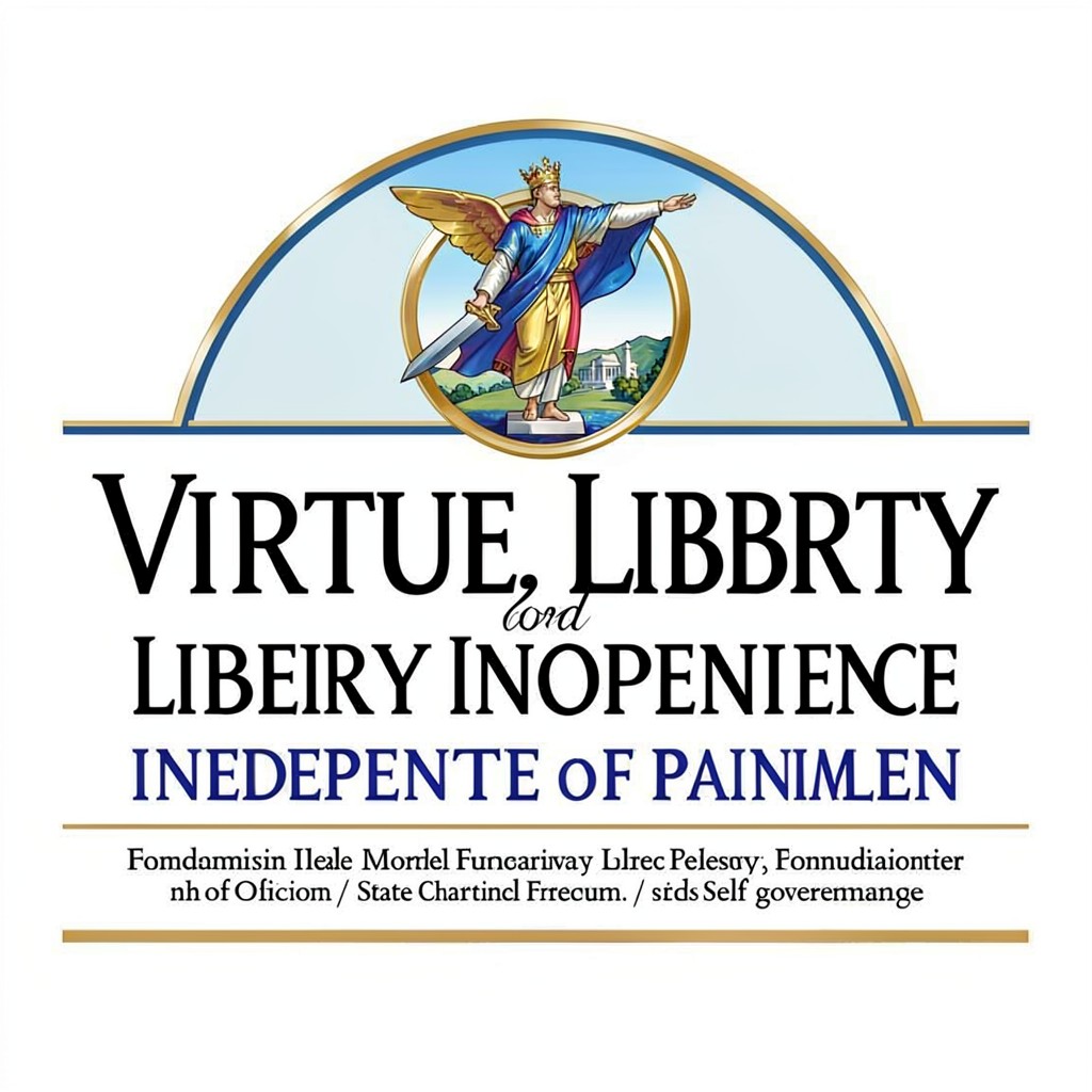 AI-generated illustration of Virtue, Liberty and Independence