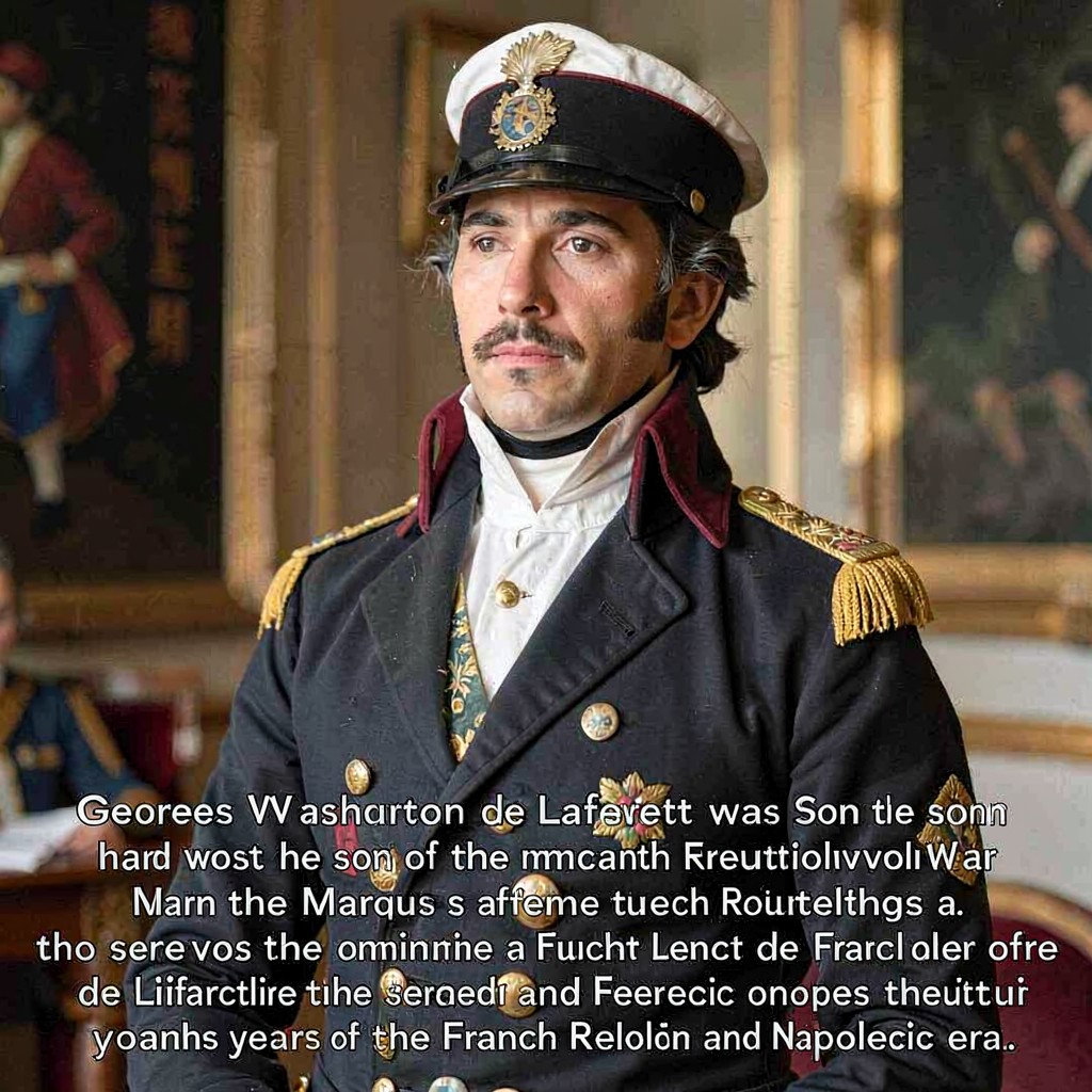 AI-generated illustration of Georges Washington de Lafayette