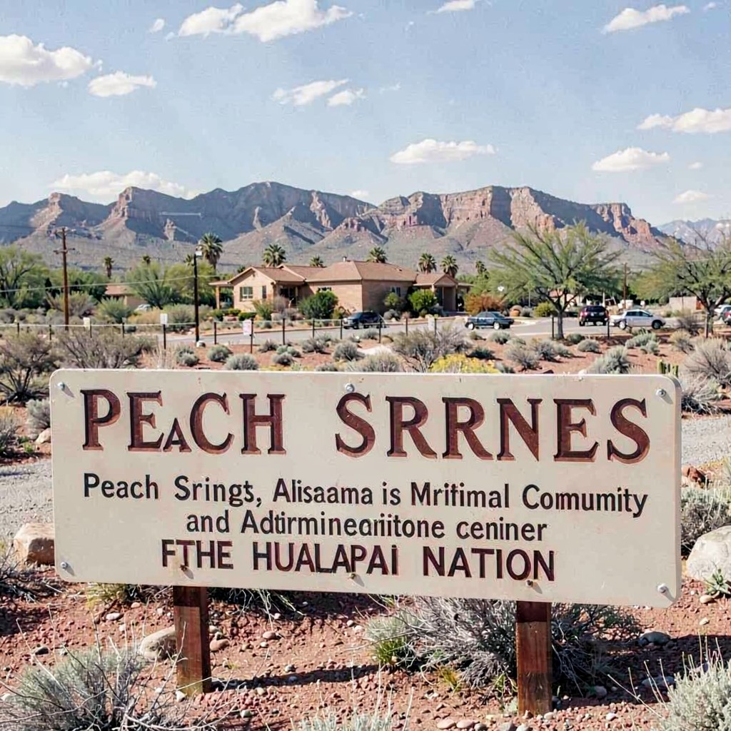 AI-generated illustration of Peach Springs, Arizona