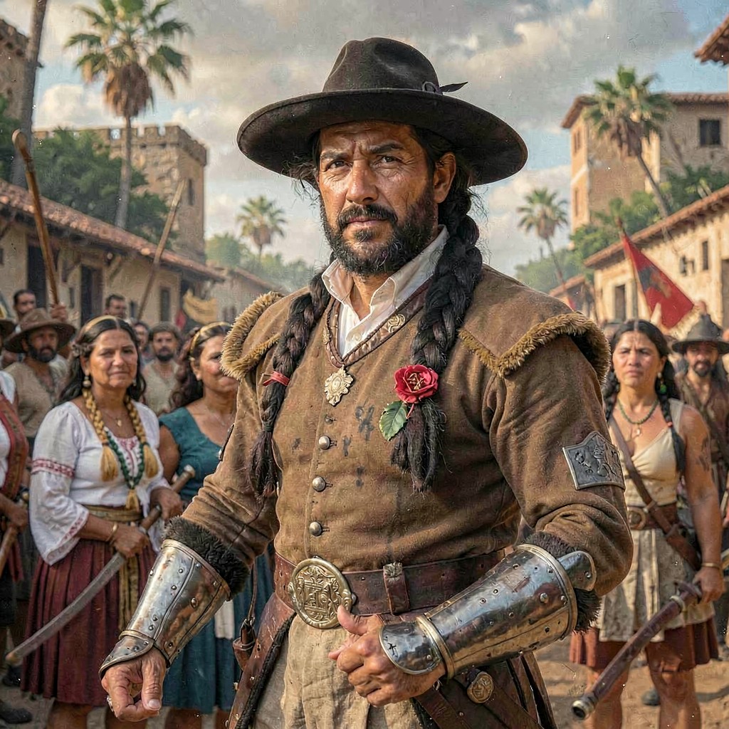 AI-generated illustration of Martín Cortés (son with Malintzin)