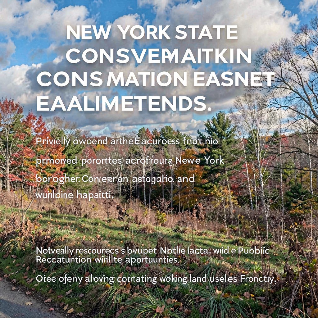 AI-generated illustration of New York State Conservation Easement lands