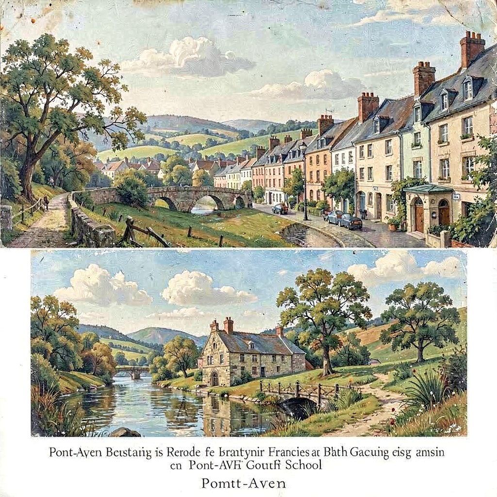 AI-generated illustration of Pont-Aven