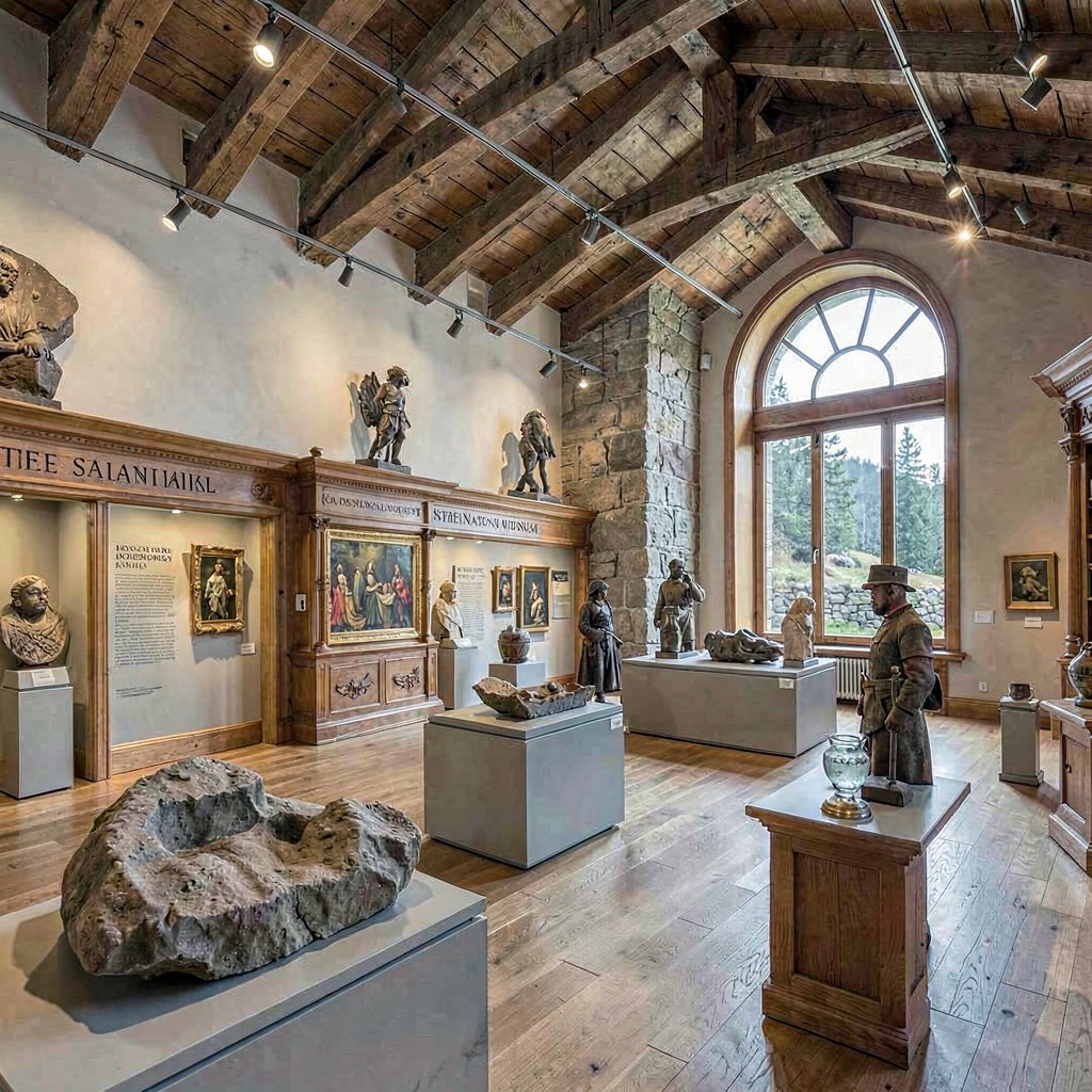 AI-generated illustration of Swiss National Museum