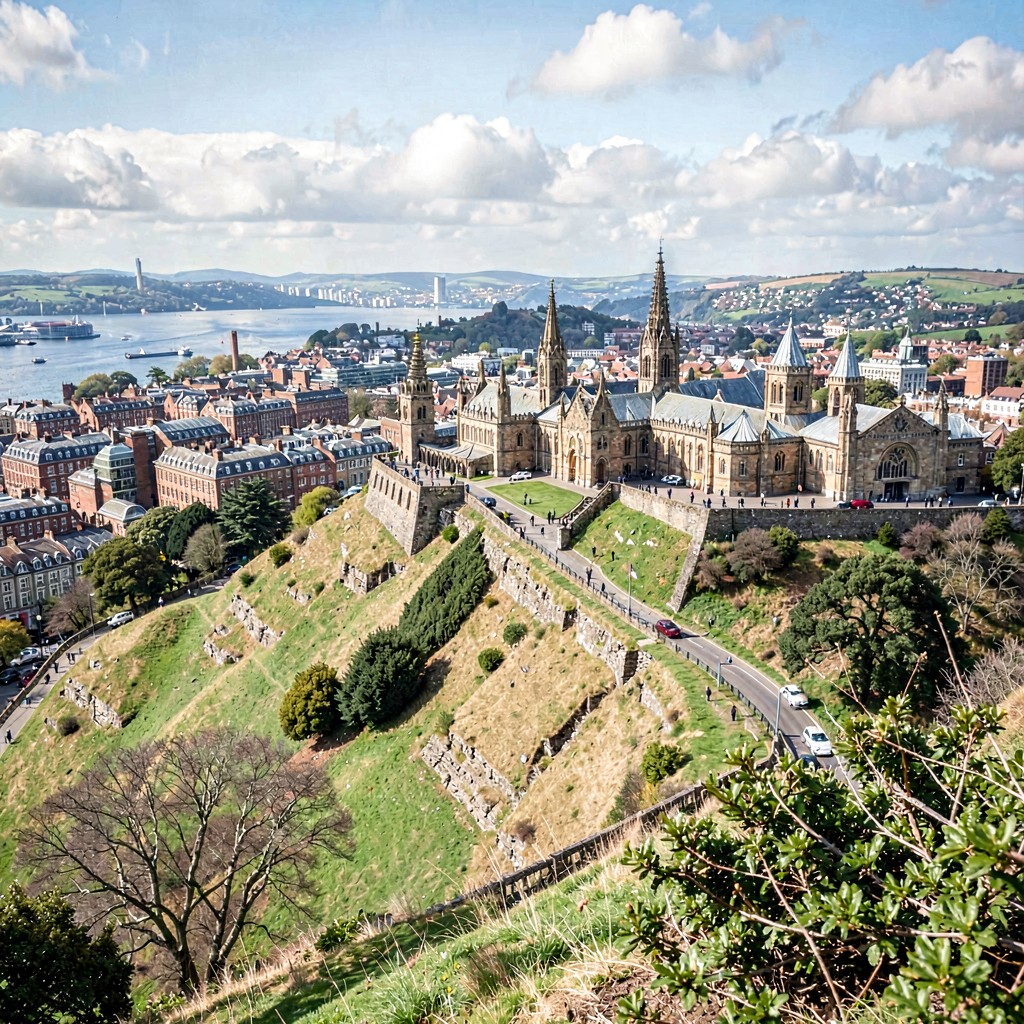 AI-generated illustration of Calton Hill