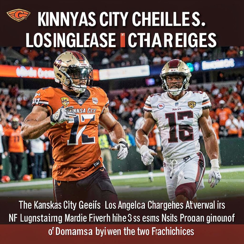 AI-generated illustration of Kansas City Chiefs–Los Angeles Chargers rivalry