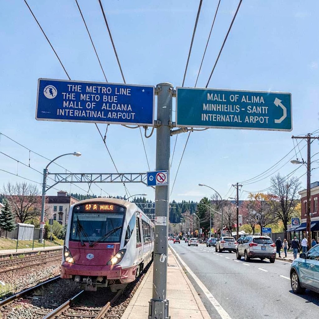 AI-generated illustration of METRO Blue Line