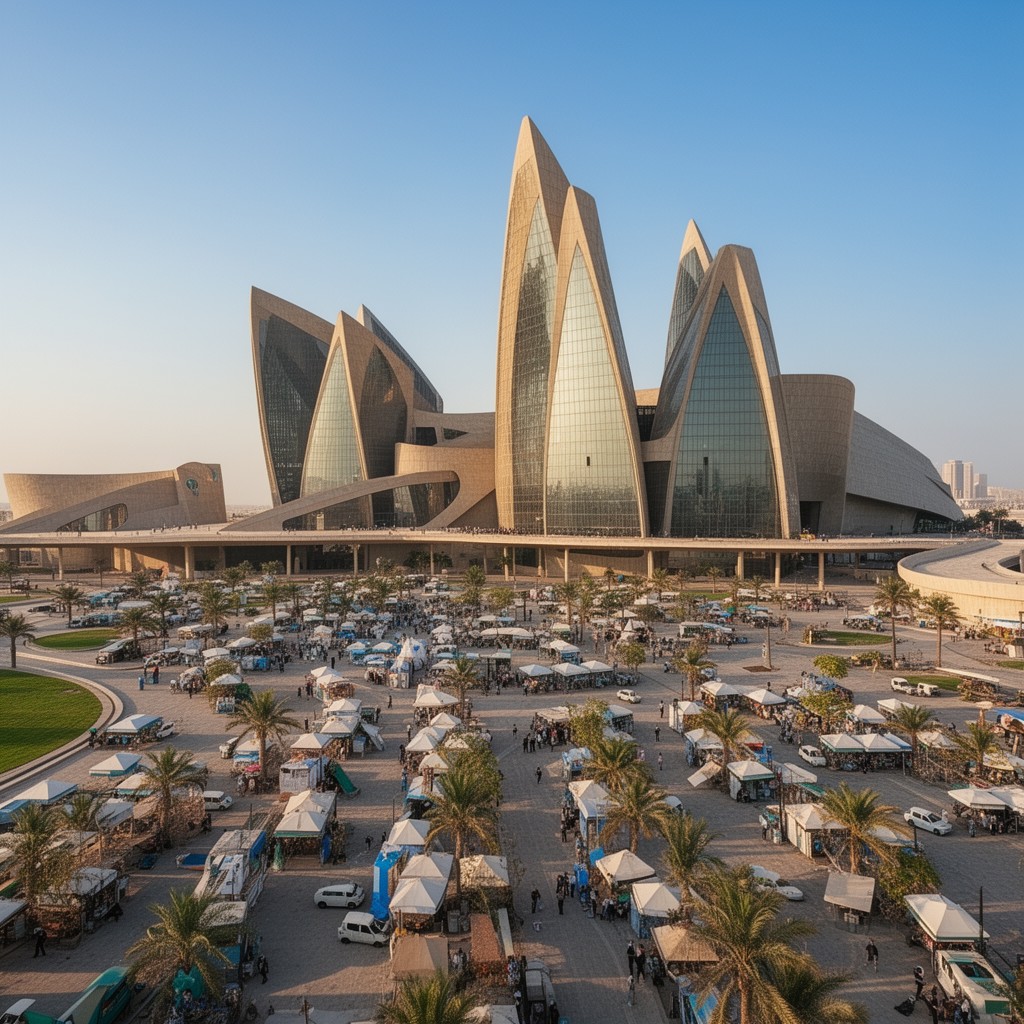 AI-generated illustration of Sheikh Jaber Al-Ahmad Cultural Centre