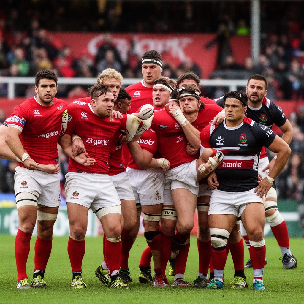 AI-generated illustration of Wales national rugby union team