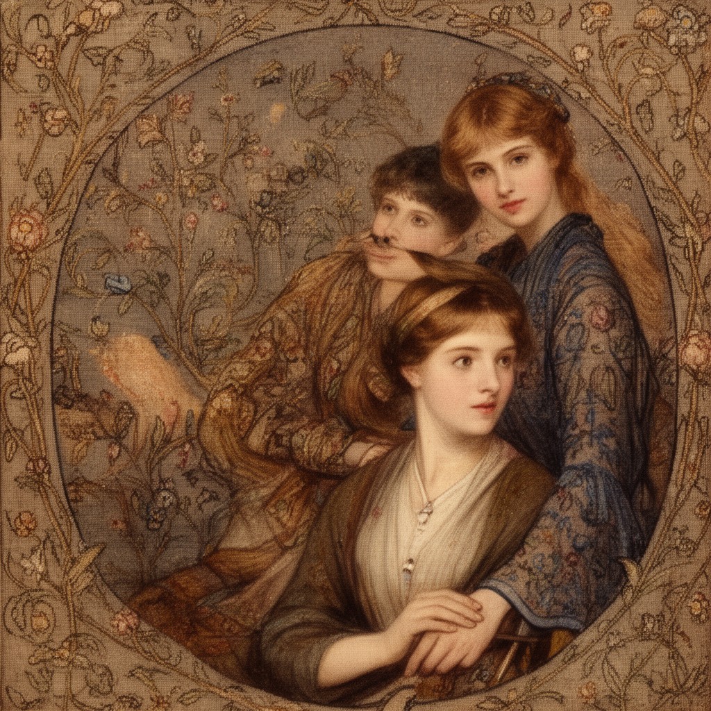 AI-generated illustration of May Morris