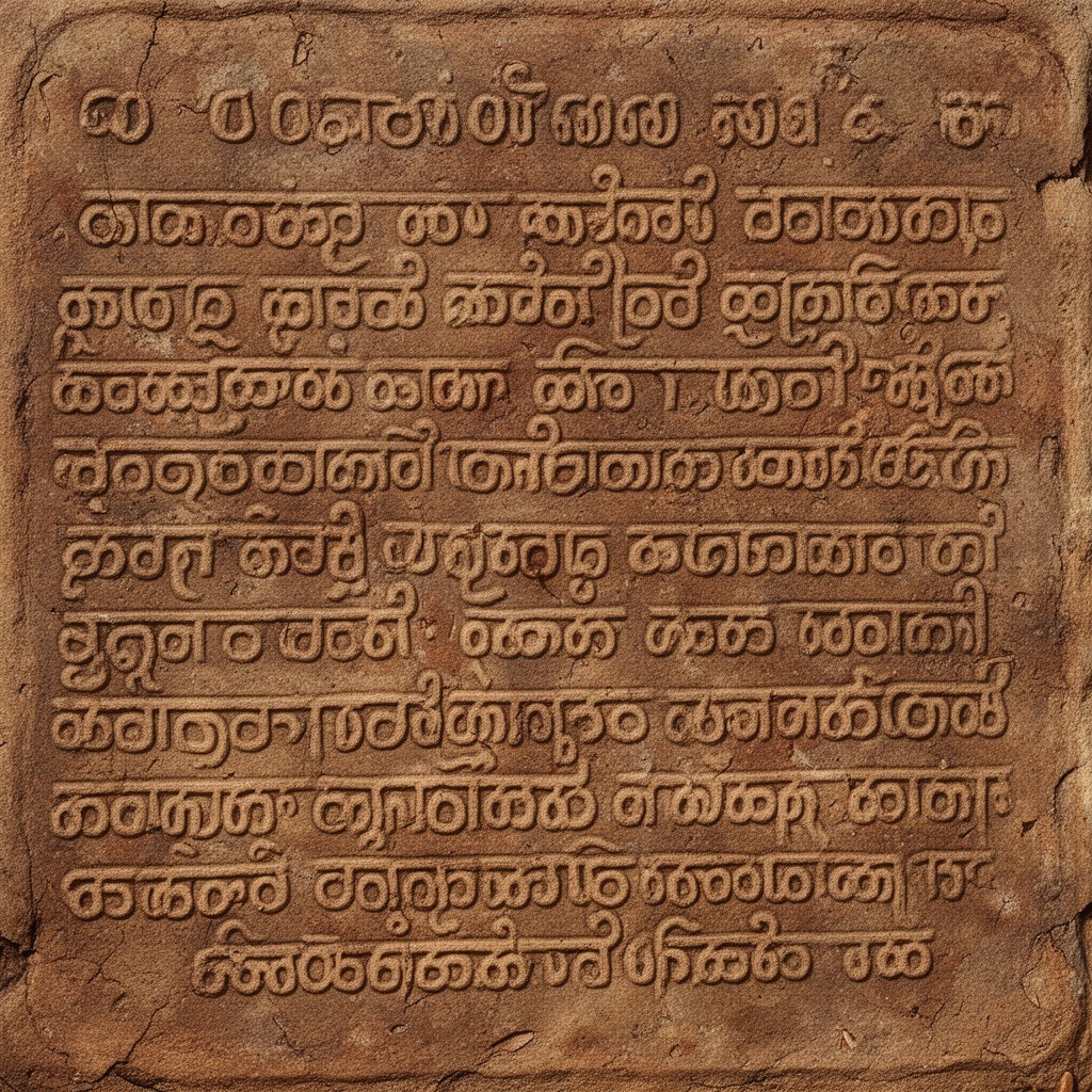 AI-generated illustration of Pallava script