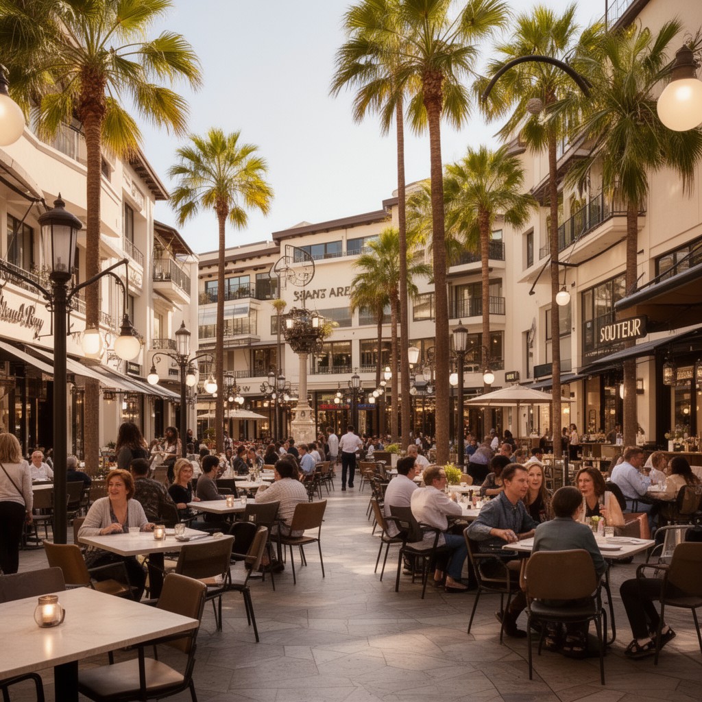 AI-generated illustration of Santana Row