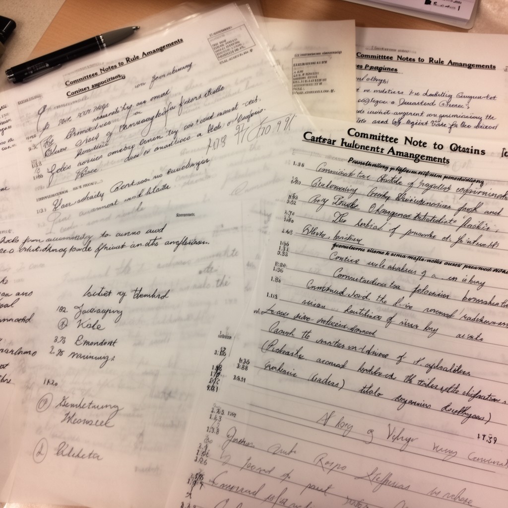 AI-generated illustration of Committee notes to rule amendments