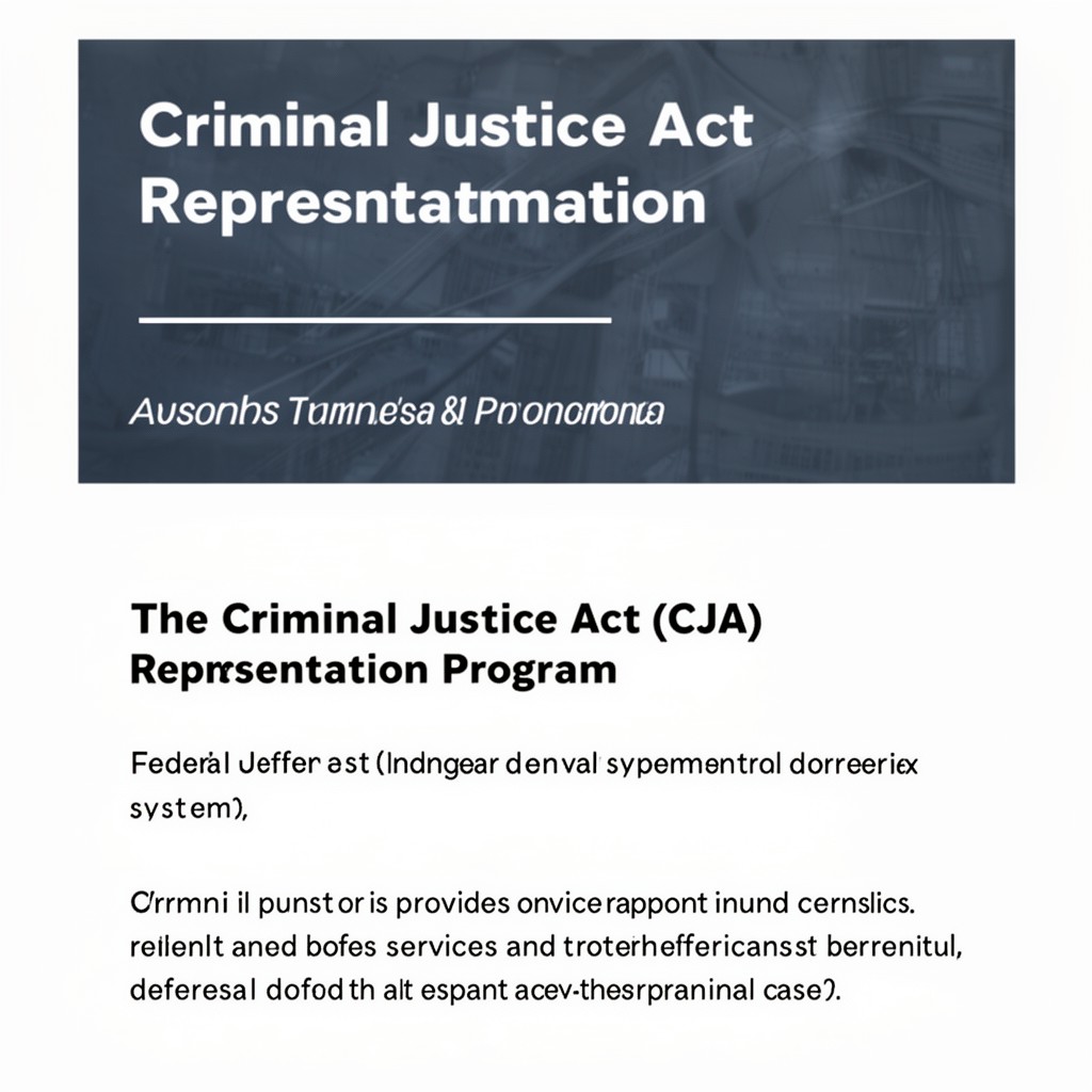 AI-generated illustration of Criminal Justice Act (CJA) representation program