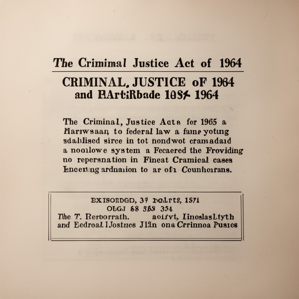 AI-generated illustration of Criminal Justice Act of 1964