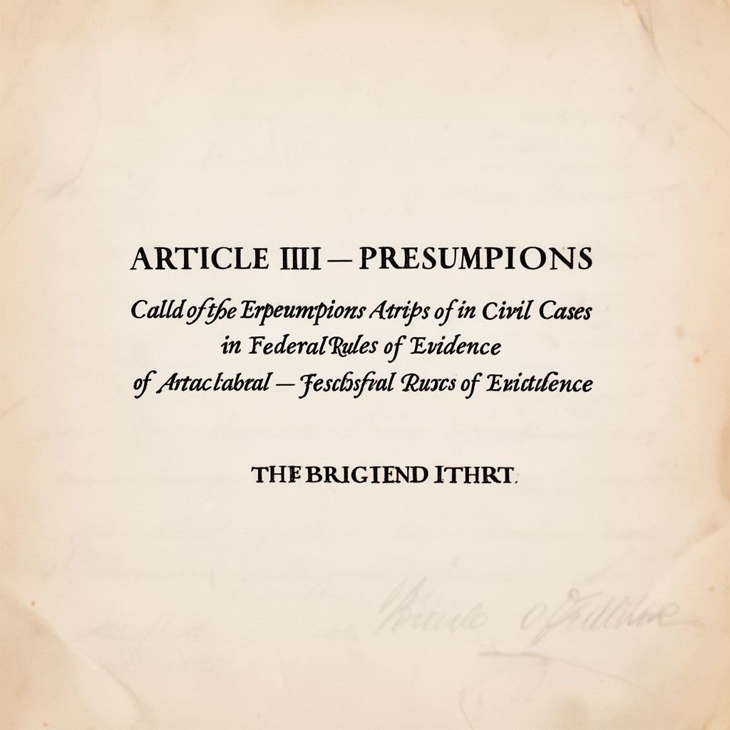 AI-generated illustration of Article III – Presumptions in Civil Cases