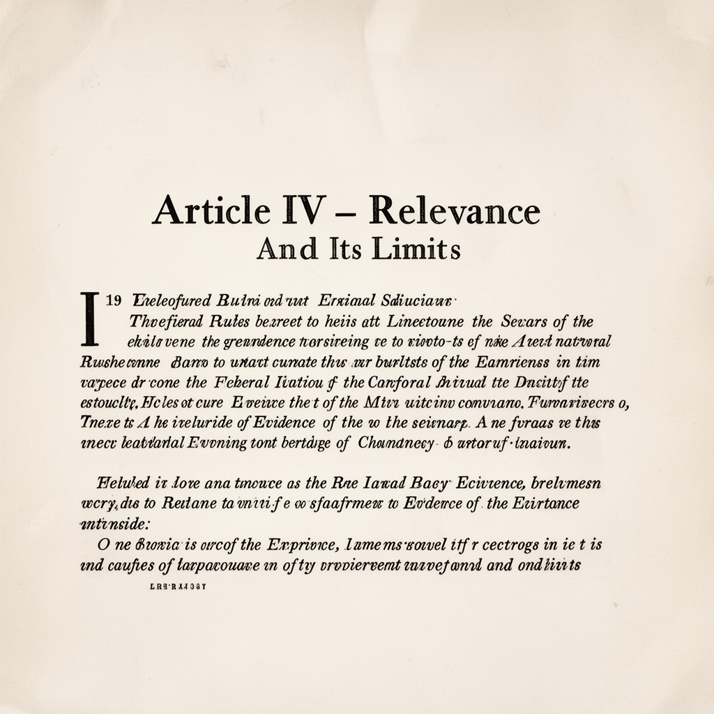 AI-generated illustration of Article IV – Relevance and Its Limits