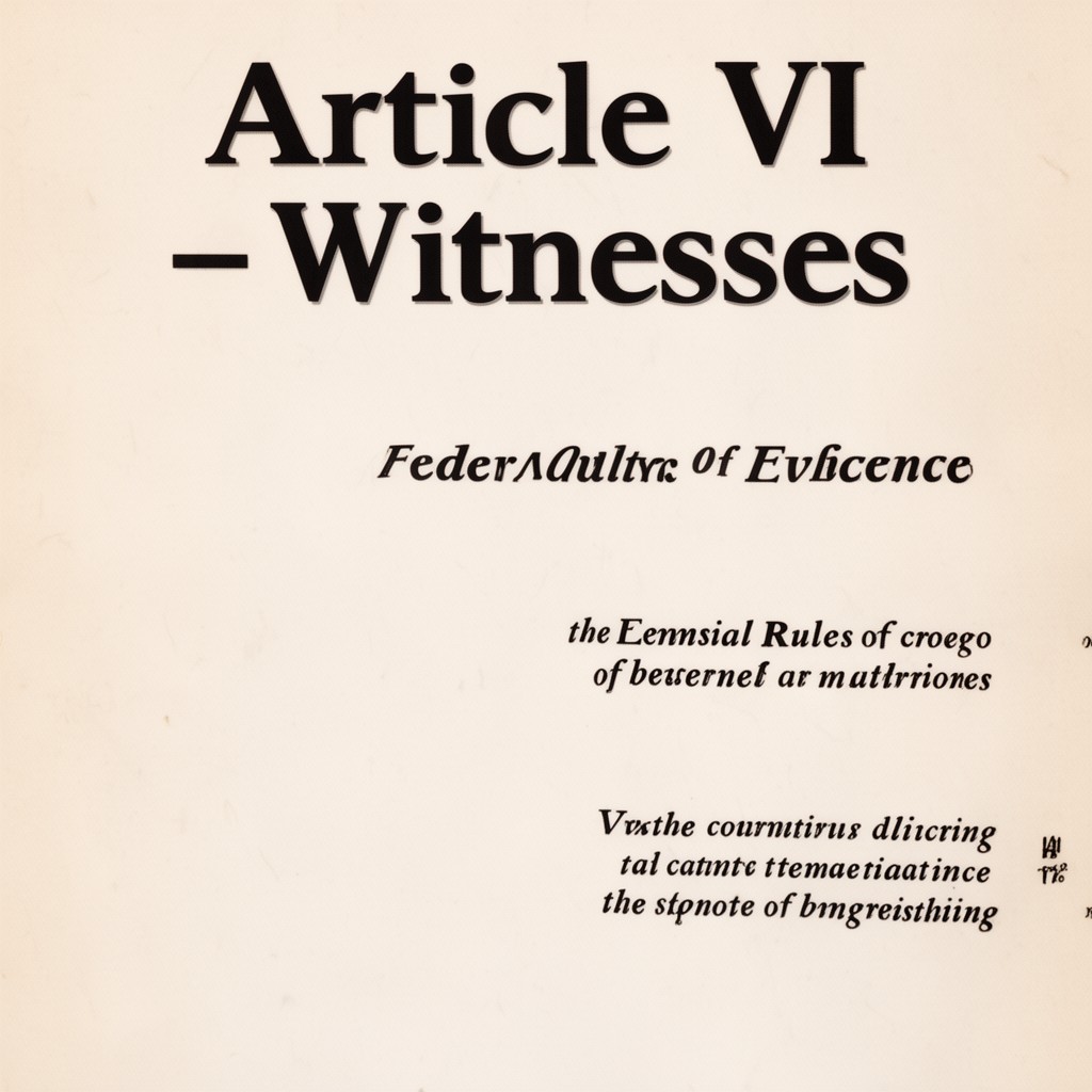 AI-generated illustration of Article VI – Witnesses