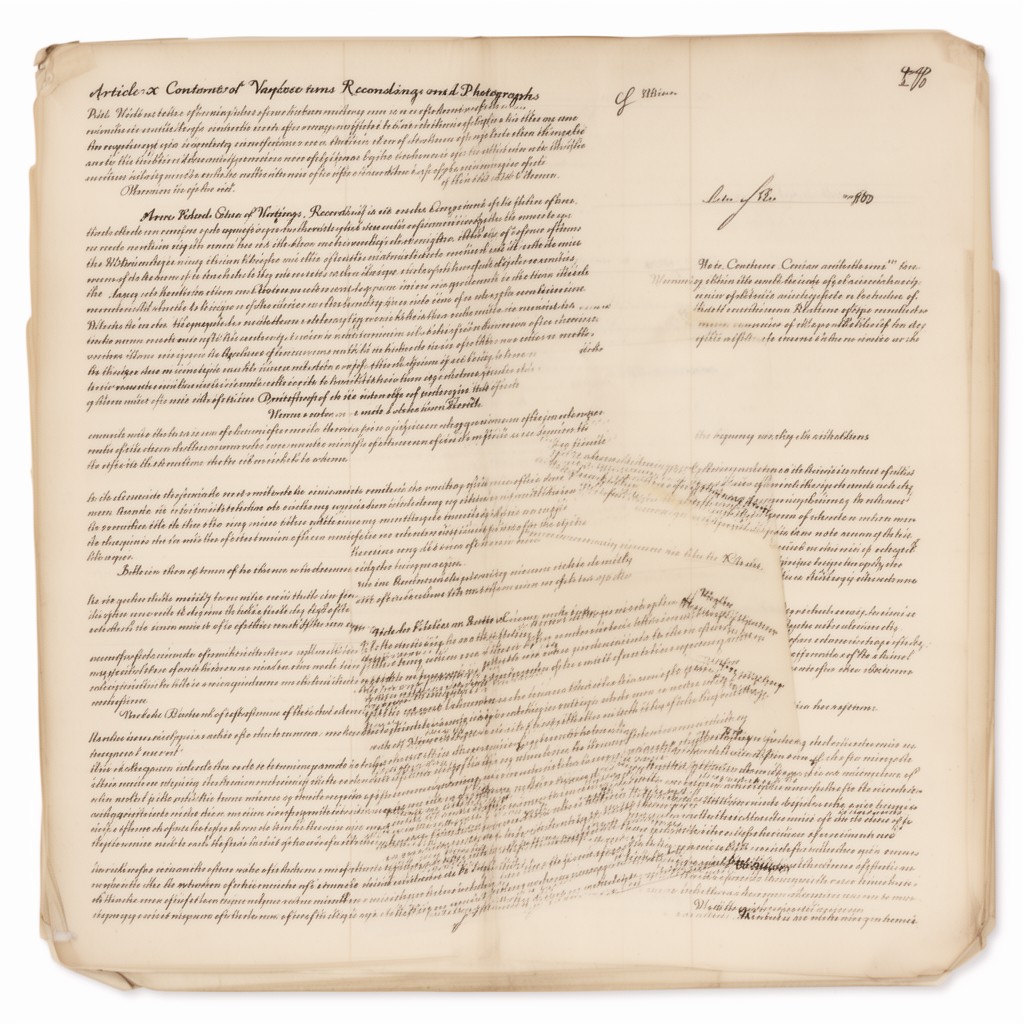 AI-generated illustration of Article X – Contents of Writings, Recordings, and Photographs