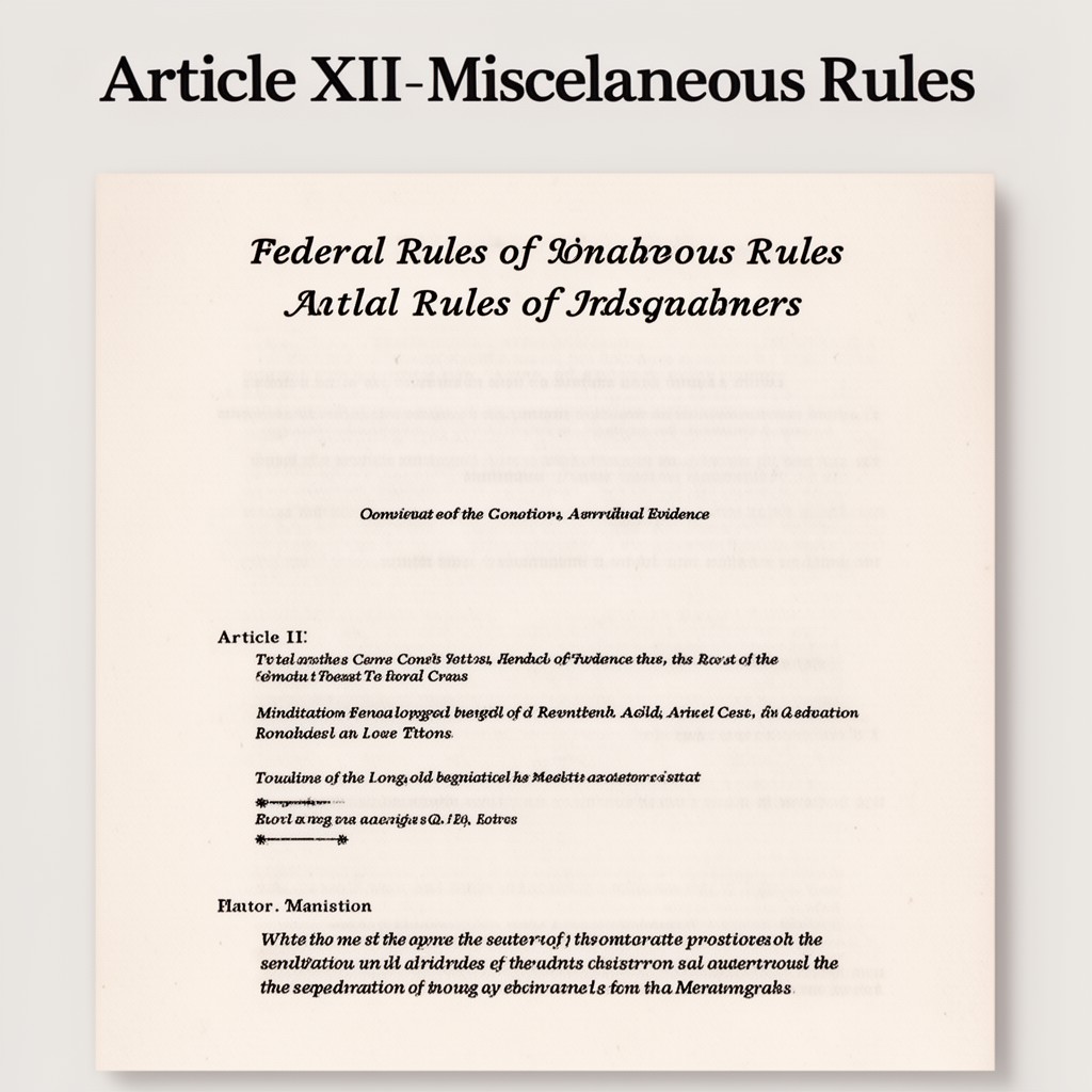 AI-generated illustration of Article XI – Miscellaneous Rules