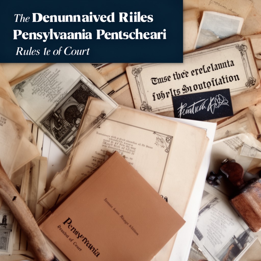 AI-generated illustration of Pennsylvania Rules of Court